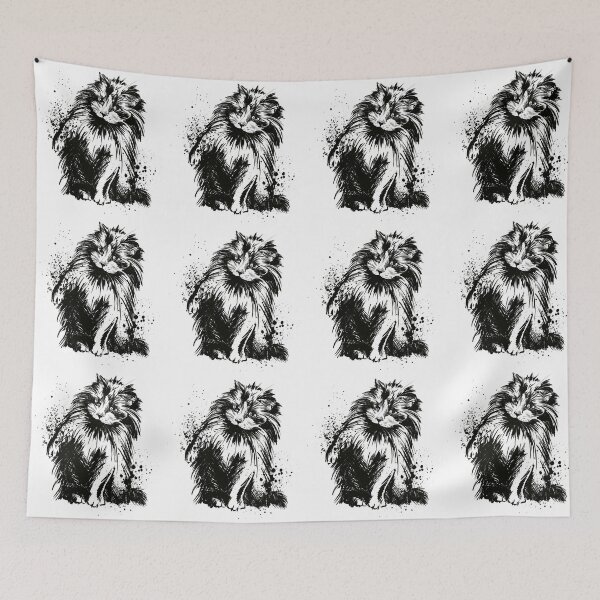 Item preview, Ragdoll Cat Ink Splatter Portrait designed and sold by Inkversed.
