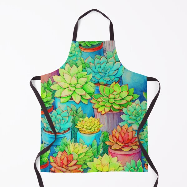 Item preview, Succulent Garden In Aqua-Blue Pots Fantasy Art designed and sold by DEC02.