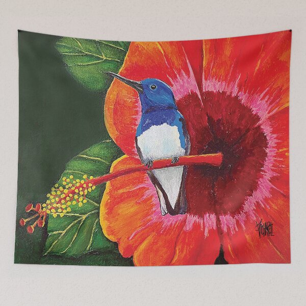 Item preview, BLUE HUMMINGBIRD ON HIBISCUS designed and sold by Jesus Vichareli.