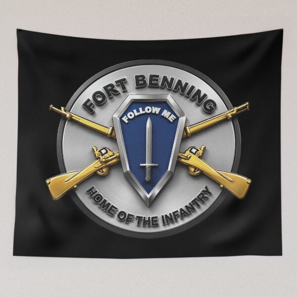 Item preview, 3D Enhanced - Fort Benning - Follow Me - Home of the infantry Emblem designed and sold by Military Insignia Products.