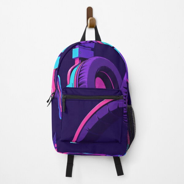 Item preview, Neon Retro Headphones — Synthwave Music Sticker designed and sold by NUFADE.