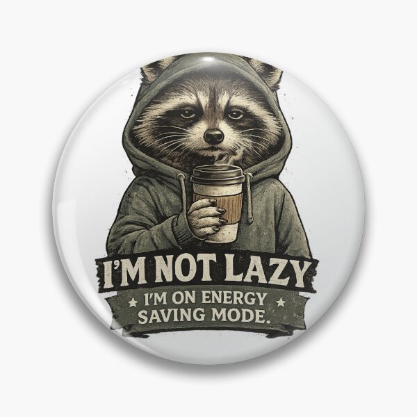 Item preview, Lazy Raccoon Coffee Shirt | I'm Not Lazy I'm On Energy Saving Mode | Funny Introvert Vintage Design designed and sold by lharouch.