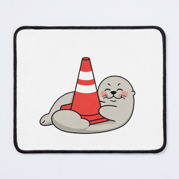Item preview, Funny Seal Hugging Traffic Cone Cute Cartoon T-Shirt Design designed and sold by Evv_u.