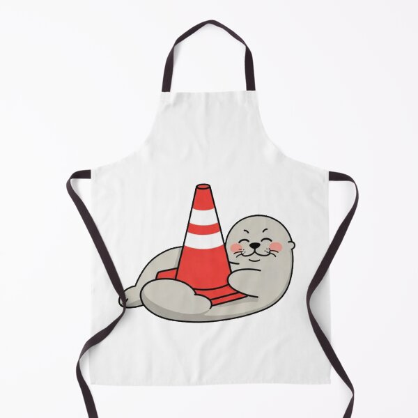 Item preview, Funny Seal Hugging Traffic Cone Cute Cartoon T-Shirt Design designed and sold by Evv_u.