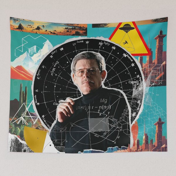 Item preview, Art Bell Inspired Surreal Collage designed and sold by Mystikos Art.