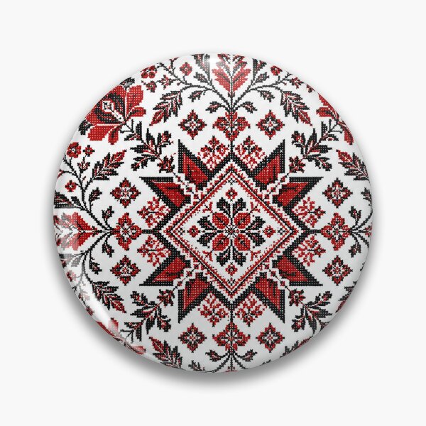 Item preview, Authentic Ukrainian Folk Art Radiant Star and Cross Stitch Roses designed and sold by BrainCurves.