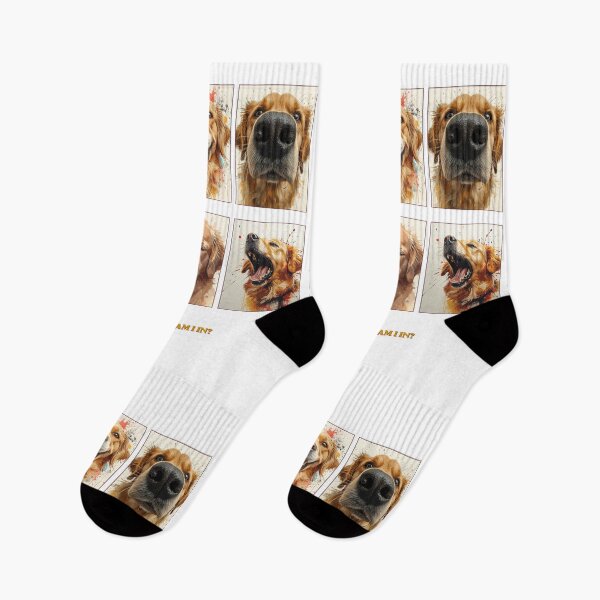 Item preview, What Mood Am I In Golden Retriever Splash Art Print | 6 Moods Expressive Dog Portrait | Funny Dog Lover Gift designed and sold by Panom Suavichien.