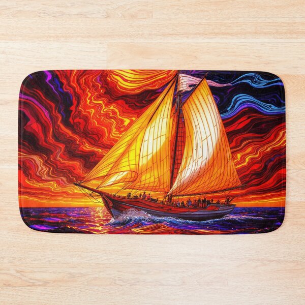 Item preview, Abstract Clipper Ship Nautical Ocean Scene designed and sold by GaffaDesigns.