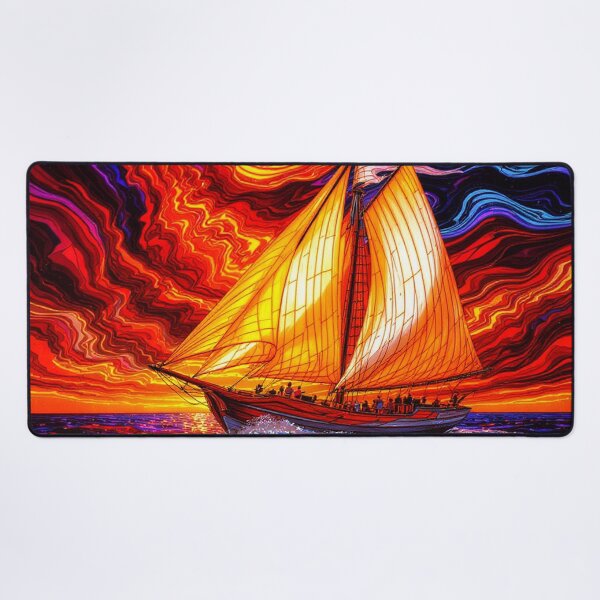 Item preview, Abstract Clipper Ship Nautical Ocean Scene designed and sold by GaffaDesigns.