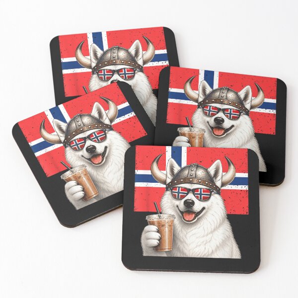 Item preview, Norway Ro Norwegian Dog Coffee Flag Boys designed and sold by studiopekepeke.