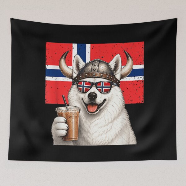 Item preview, Norway Ro Norwegian Dog Coffee Flag Boys designed and sold by studiopekepeke.