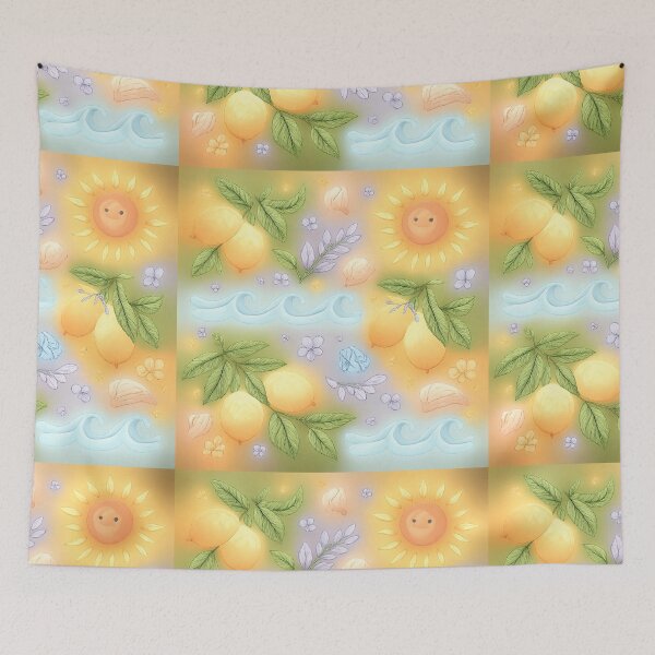 Item preview, Sun, Lemons and Waves - Gentle Summer Illustration designed and sold by Natalia-Vlad.
