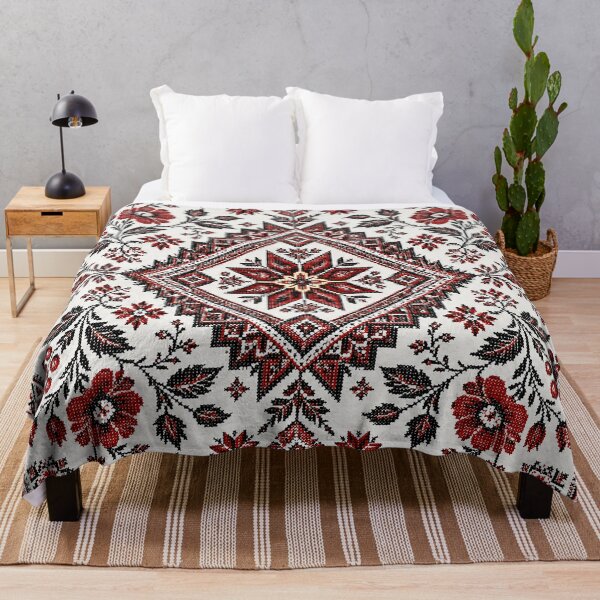 Item preview, Intricate Ukrainian Vyshyvanka Dense Floral Mandala Pattern designed and sold by BrainCurves.