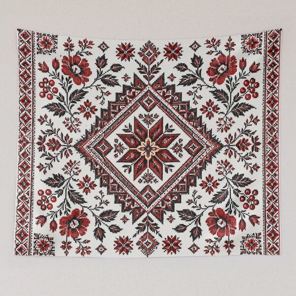 Item preview, Intricate Ukrainian Vyshyvanka Dense Floral Mandala Pattern designed and sold by BrainCurves.