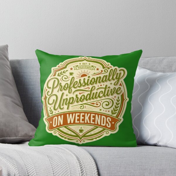 Item preview, Professionally Unproductive On Weekends Retro Slogan designed and sold by HAPPY HARBOR DESIGN .