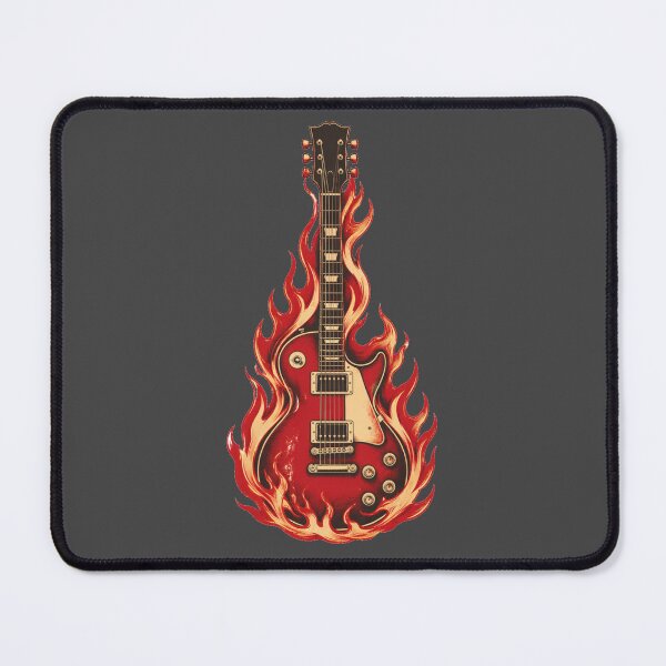 Item preview, Flaming Electric Guitar — Rock Music Sticker designed and sold by NUFADE.