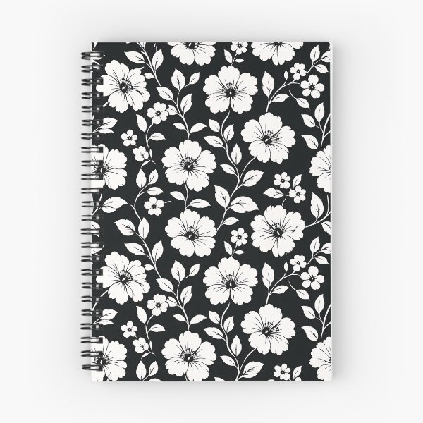 Item preview, Black and White Floral Pattern Graphic Design designed and sold by Aureva Arts Shop.