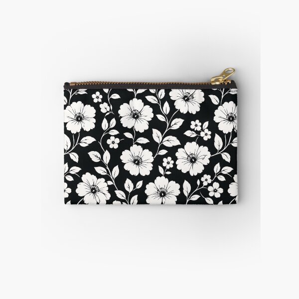 Item preview, Black and White Floral Pattern Graphic Design designed and sold by Aureva Arts Shop.