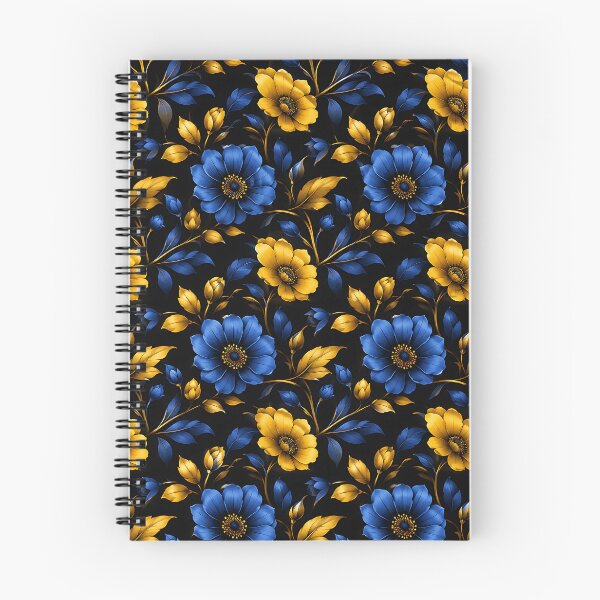 Item preview, Dark Blue Gold Floral Seamless Botanical Pattern Art designed and sold by Aureva Arts Shop.