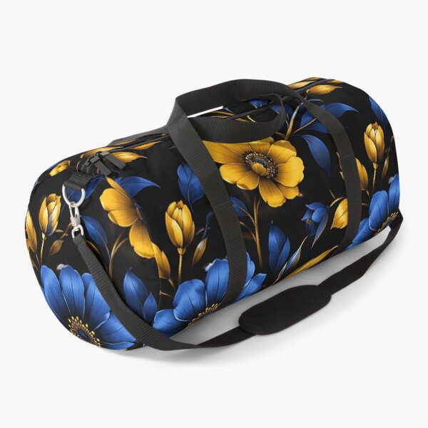 Item preview, Dark Blue Gold Floral Seamless Botanical Pattern Art designed and sold by Aureva Arts Shop.