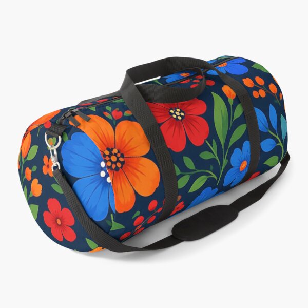 Item preview, Bold Folk Art Floral Seamless Pattern Dark Navy designed and sold by Aureva Arts Shop.
