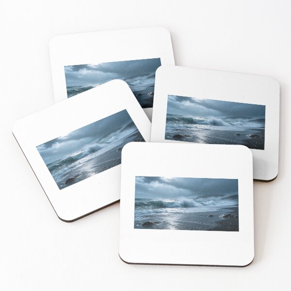 Item preview, powerful wave on the coast designed and sold by mixoubraw.