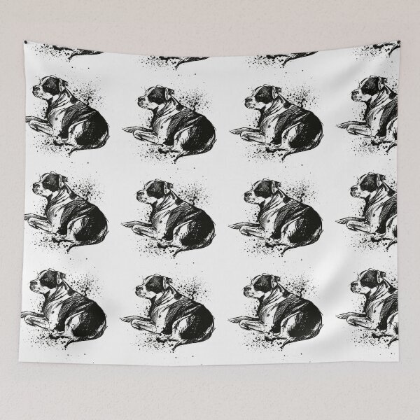 Item preview, Pit Bull Ink Splatter Portrait designed and sold by Inkversed.