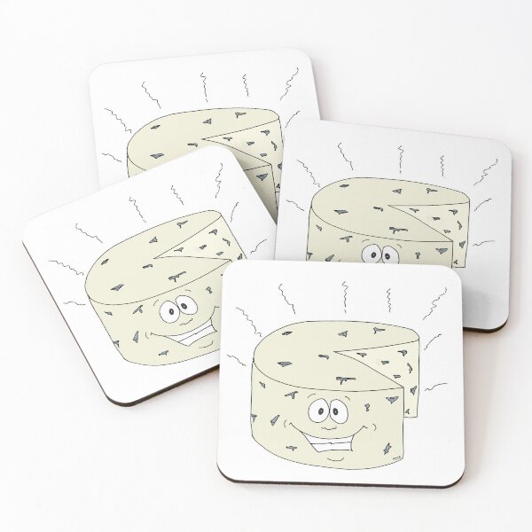 Item preview, Funny Stinky Blue Cheese Cartoon | Cute Moldy Food With Attitude Sticker designed and sold by MyxaART.