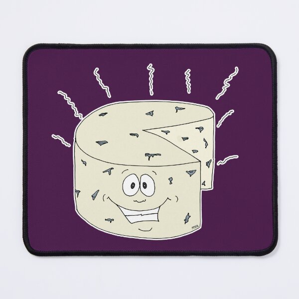 Item preview, Funny Stinky Blue Cheese Cartoon | Cute Moldy Food With Attitude Sticker designed and sold by MyxaART.