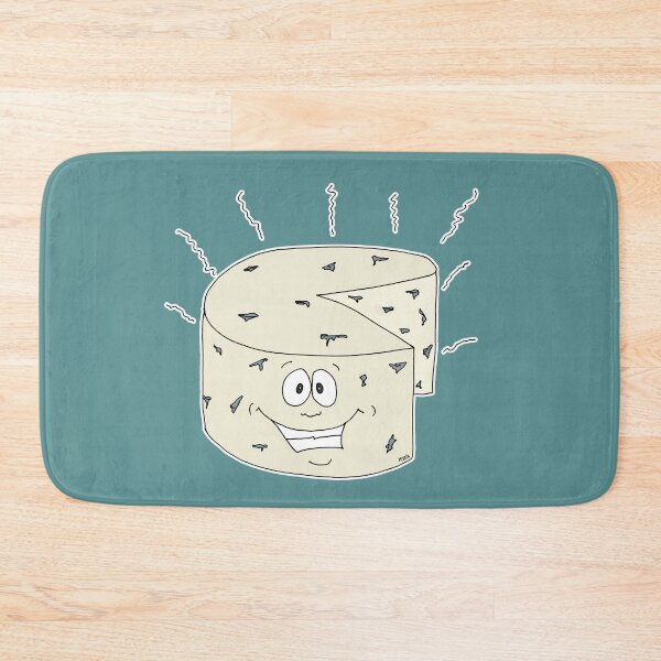 Item preview, Funny Stinky Blue Cheese Cartoon | Cute Moldy Food With Attitude Sticker designed and sold by MyxaART.