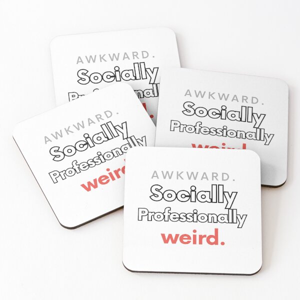 Item preview, Socially Awkward Professionally Weird Funny Quote T-Shirt Gift Introvert Humor designed and sold by Odd Serif.