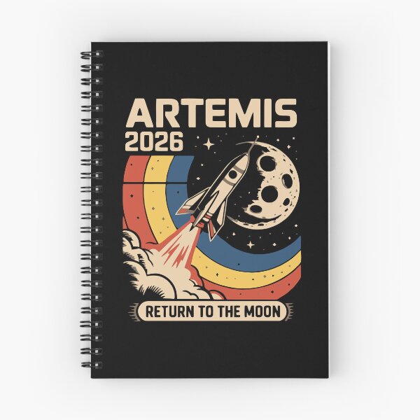 Item preview, Artemis 2026 Return To The Moon Retro Space Rocket Launch designed and sold by odin655.