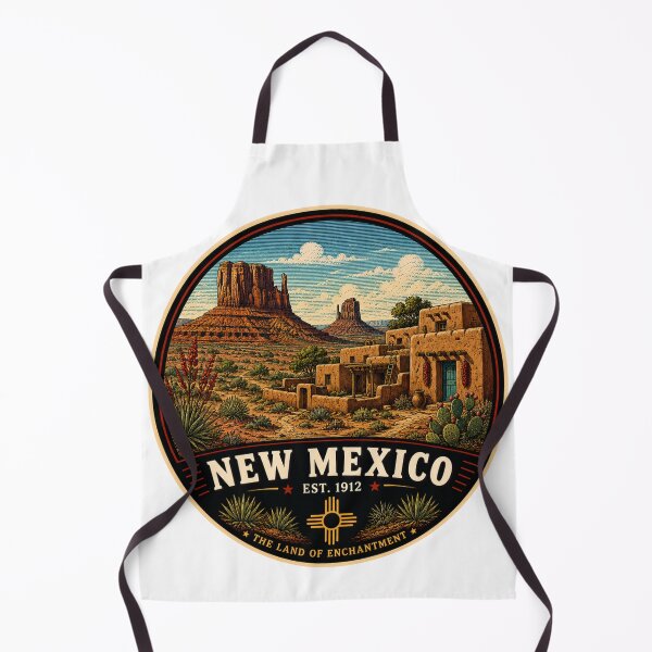 Item preview, New Mexico Retro State Badge – Vintage Travel Graphic designed and sold by Mac Sketches.