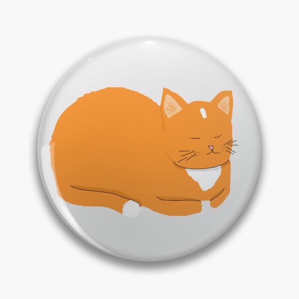 Item preview, Simplistic style sleeping ginger cat designed and sold by helengarvey.