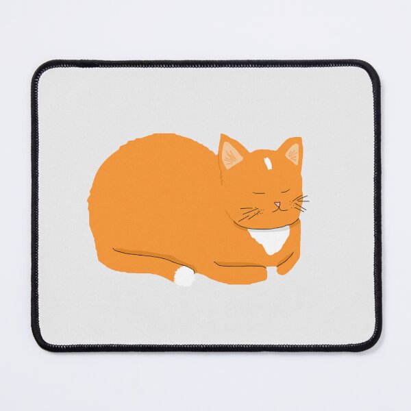 Item preview, Simplistic style sleeping ginger cat designed and sold by helengarvey.