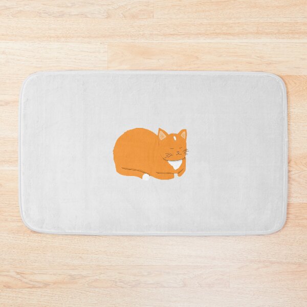 Item preview, Simplistic style sleeping ginger cat designed and sold by helengarvey.