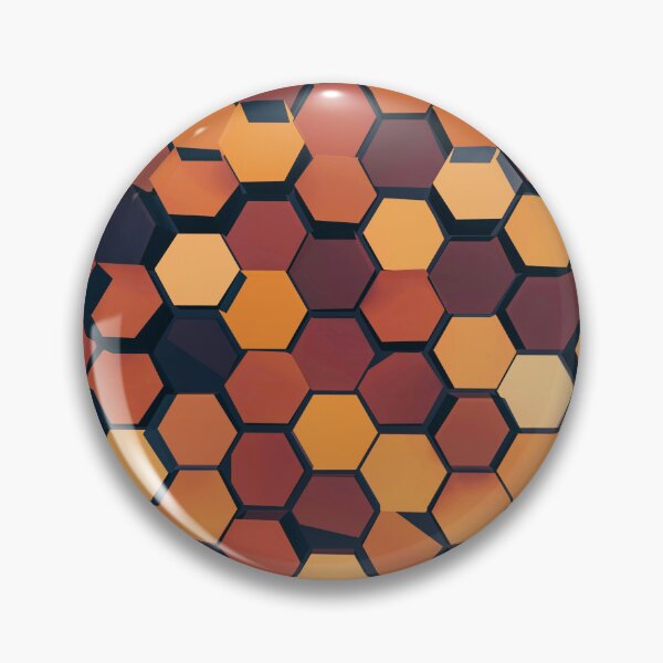 Item preview, Amber Hive – Geometric Orange and Black Hexagon Pattern designed and sold by BuckaBaby.