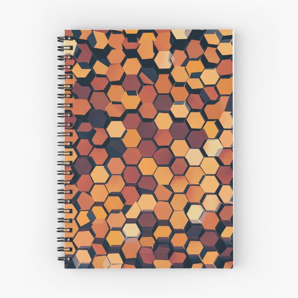 Item preview, Amber Hive – Geometric Orange and Black Hexagon Pattern designed and sold by BuckaBaby.