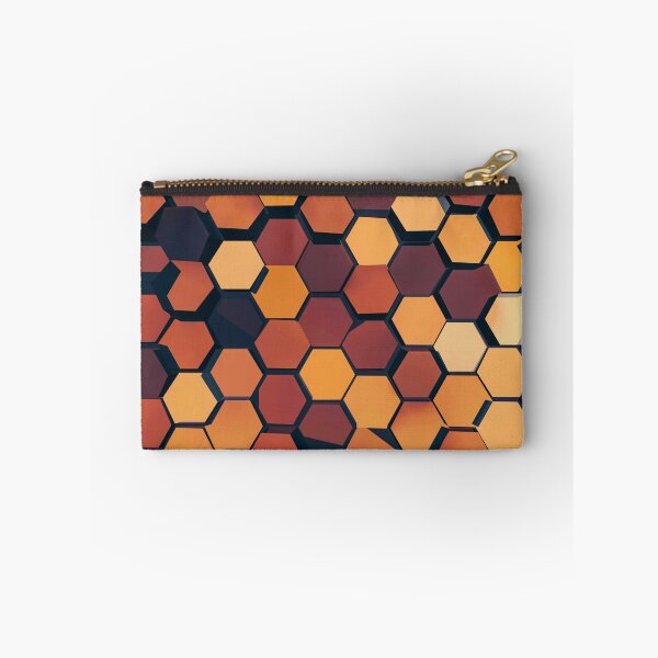 Item preview, Amber Hive – Geometric Orange and Black Hexagon Pattern designed and sold by BuckaBaby.