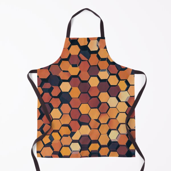 Item preview, Amber Hive – Geometric Orange and Black Hexagon Pattern designed and sold by BuckaBaby.