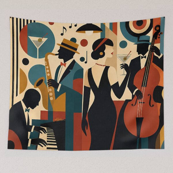 Item preview, Mid Century Martinis and Jazz designed and sold by Lee Hiller Designs.