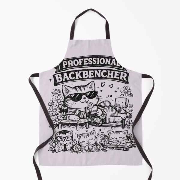 Item preview, Professional Backbencher Cat – Funny School Student Cat Doodle Vintage Black & White Illustration designed and sold by HOUSE OF TIST.