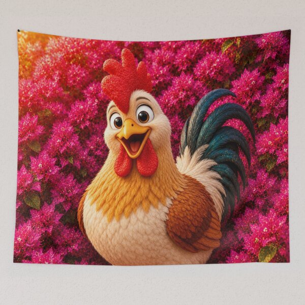 Item preview, Happy Cartoon Rooster in Bloom designed and sold by Rohan132.