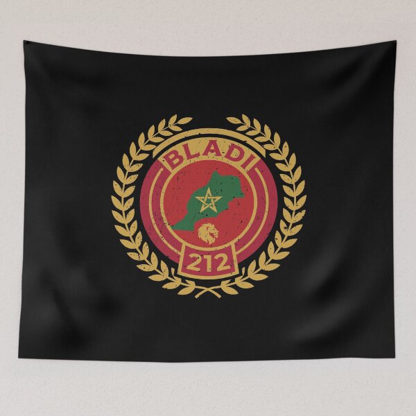 Item preview, Bladi 212 Morocco Map Star Heritage Crest designed and sold by crouchingpixel.