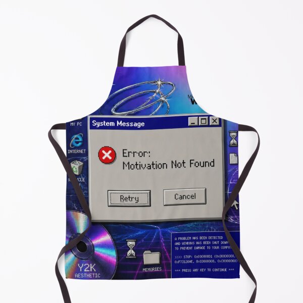 Item preview, Y2K Error Motivation Not Found Retro Windows 95 Pop Up Funny Pixel Art Cyber Nostalgia Graphic Tee Sticker PNG designed and sold by LuxeBuzz.