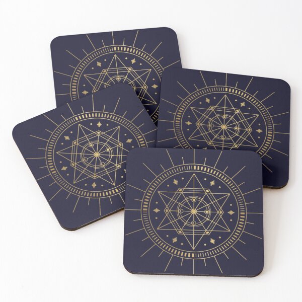 Item preview, Sacred Geometry Sacred Lotus Mandala - Golden Alchemy Astrological Seal designed and sold by 63Hotpeppers.