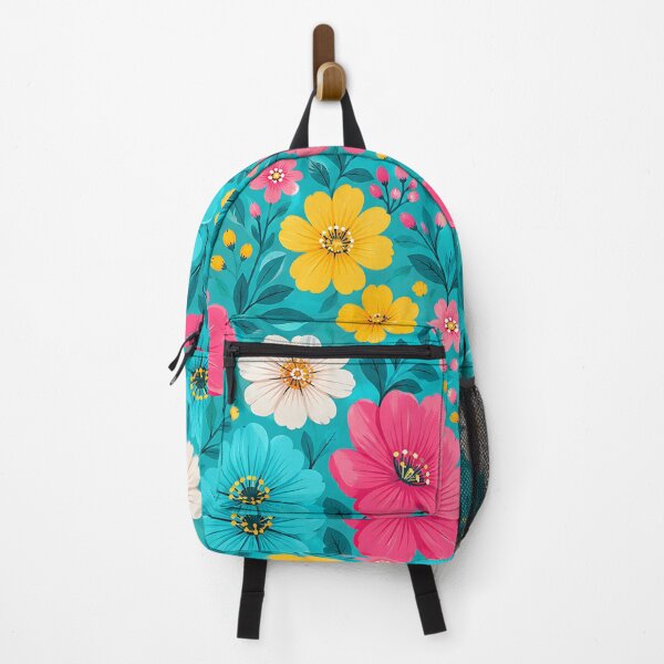 Item preview, Bright Tropical Floral Bold Pink Yellow Teal Pattern designed and sold by Aureva Arts Shop.
