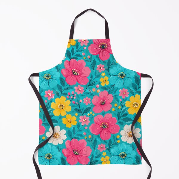 Item preview, Bright Tropical Floral Bold Pink Yellow Teal Pattern designed and sold by Aureva Arts Shop.