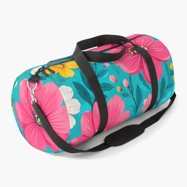 Item preview, Bright Tropical Floral Bold Pink Yellow Teal Pattern designed and sold by Aureva Arts Shop.