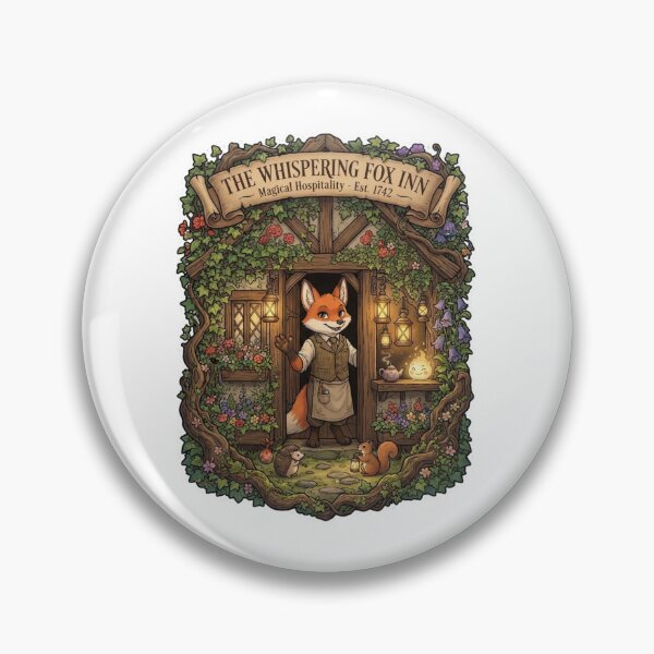 Item preview, The Whispering Fox Inn | Cozy Woodland Tavern | Whimsical Cottagecore Fantasy Art designed and sold by MrDev.